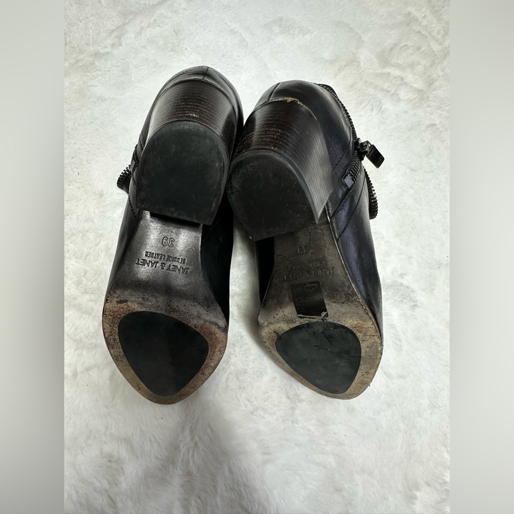 Black Leather Ankle Boots - Picture 9 of 14
